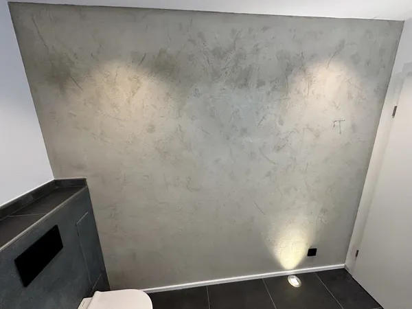 Kalkspachtelung im Badezimmer, feuchtraumgeeignet